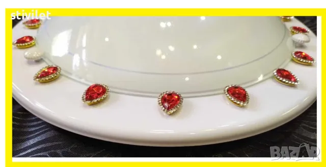 ПЛАФОН  КАПКА ЧЕРВЕНА - НОВО- 3D ЕФЕКТ., снимка 2 - Лампи за таван - 47360299