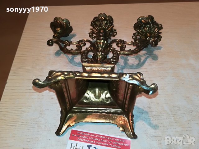 СВЕЩНИК В ЦВЯТ СТАРО ЗЛАТО-ВНОС ГЕРМАНИЯ 2205221007, снимка 9 - Антикварни и старинни предмети - 36837254