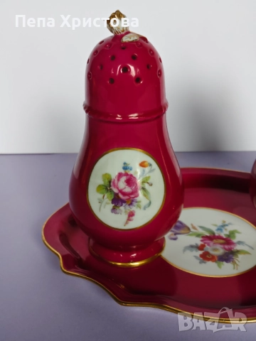 Комплект от поднос и две солници  Richard Ginori, снимка 3 - Аксесоари за кухня - 52655300