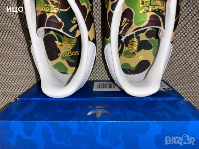 Нови обувки на ADIDAS STAN SMITH BAPE ABC CAMO, снимка 6 - Спортни обувки - 52486121