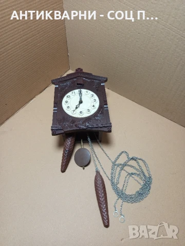 Стар Стенен Руски Часовник Кукувица., снимка 3 - Антикварни и старинни предмети - 51302838