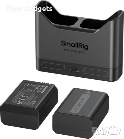 SmallRig Turbo Charging Kit 5488 за Sony NP-FW50 – 2 батерии 1030mAh и двойно бързо зарядно, снимка 4 - Батерии, зарядни - 56083915