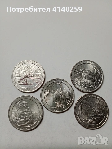 САЩ МОНЕТИ 1/4 КУОРТЪР ДОЛАР 2014 Г 