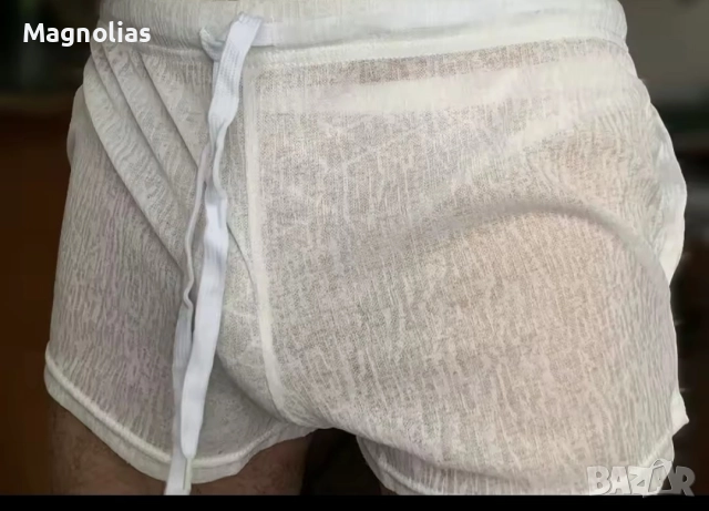Секси прозрачни тънки шорти за мъже, плажни ежедневни дишащи, снимка 13 - Бельо - 52923171