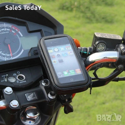 Стойка за телефон за мотор, колело универсална поставката за телефон за велосипед, черен