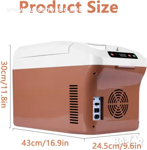 15L мини електрически охладител, 12V/24V хладилник за кола, преносим малък хладилник, снимка 5 - Аксесоари и консумативи - 49685979