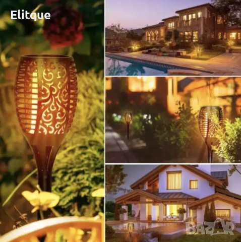 Соларна лампа тип пламък – комплект от 6 бр., снимка 2 - Други стоки за дома - 52906033