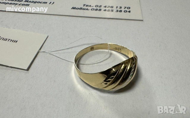 Златен пръстен 1.10гр., снимка 4 - Пръстени - 53995515