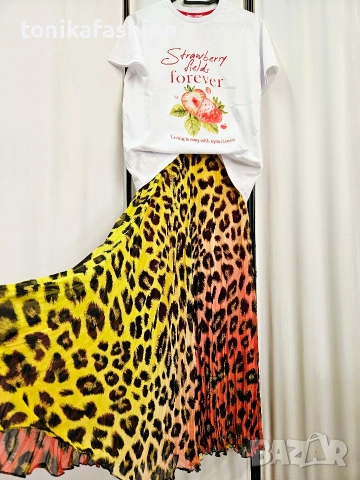 Широка тениска с щампа, снимка 9 - Тениски - 53975068