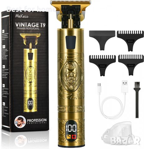 професионална машинка за подстригване, USB акумулаторен LCD екран, снимка 4 - Тримери - 40151172