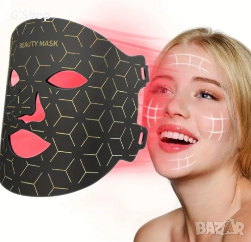  LED Маска за лице инфрачервена светлина 7 честоти