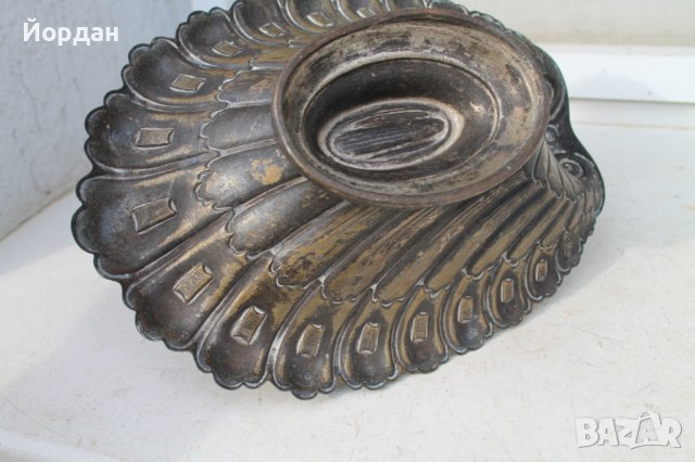 Посребрен лъжичник, снимка 6 - Антикварни и старинни предмети - 40013142