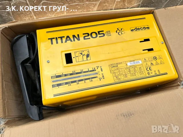 НОВ Електрожен Заваръчен апарат Deca TITAN 205E 4.4 kW, снимка 7 - Други инструменти - 50410351