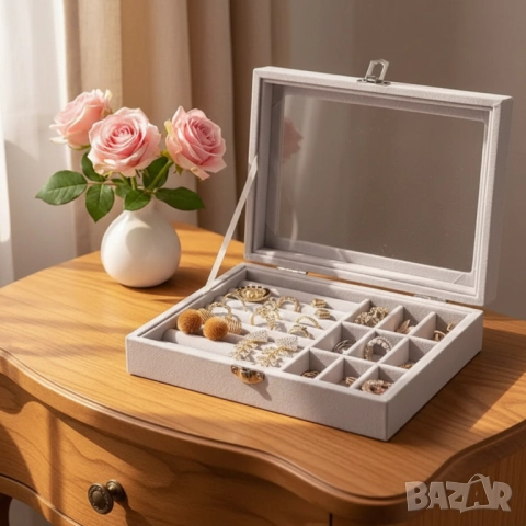 Кутия за съхранение на бижута – 24 места за перфектен ред, снимка 6 - Други стоки за дома - 51852325