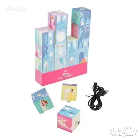 Сглобяема LED лампа Disney Princess Castle с 16 светещи блока, снимка 2 - Други - 55955494