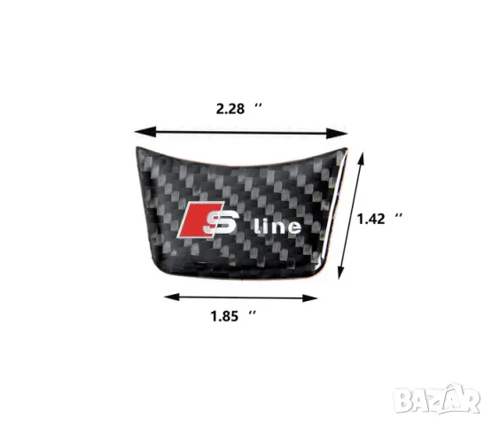 Карбонова S Line Емблема за Волан – Декоративен Стикер за Audi A3, A4 B8, A6 C7, снимка 2 - Аксесоари и консумативи - 49474172