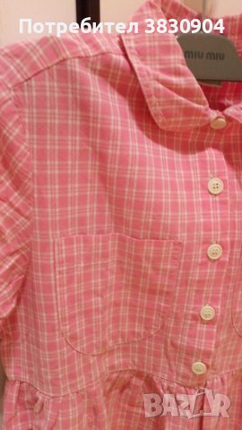 Рокля Benetton size XL, 100% памук, розова, снимка 3 - Детски рокли и поли - 42206756