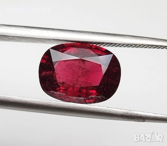 Натурален червен шпинел 2,08 карата с много добър цвят и блясък от Мианмар (Бирма)!, снимка 9 - Други - 54093925