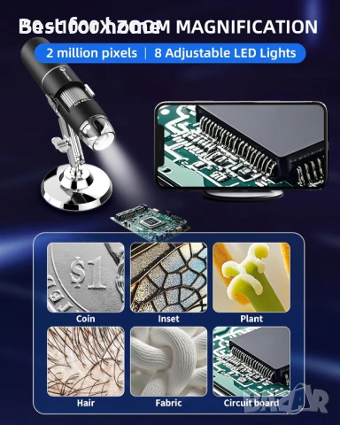 T TAKMLY Безжичен цифров микроскоп , снимка 3 - Друга електроника - 50492977