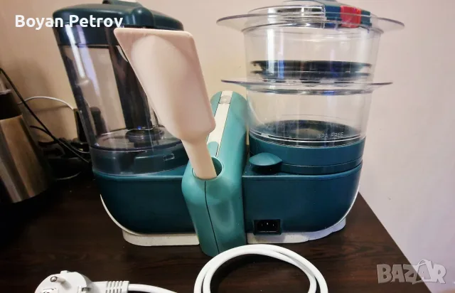 Babymoov Уред за готвене на пара Nutribaby Plus Opal Green, снимка 4 - Прибори, съдове, шишета и биберони - 56231887