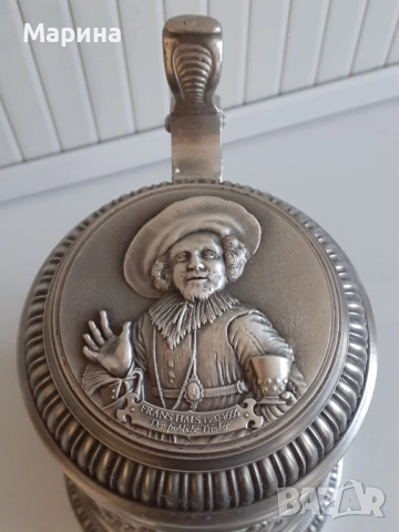 Халба за бира от калай "Рембранд" Antik*Vintage #89, снимка 12 - Антикварни и старинни предмети - 51556393