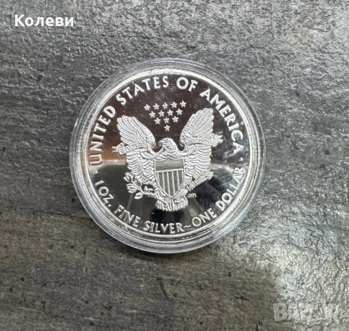Американски орел 1oz, снимка 2 - Нумизматика и бонистика - 54261537