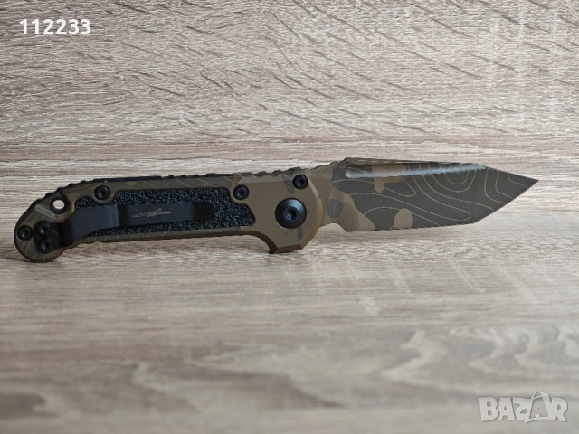 Microtech LUDT Gen III T/E Signature Automatic Knife Badlands Camo Aluminum M390MK by Tony Marfione., снимка 7 - Ножове - 54004034