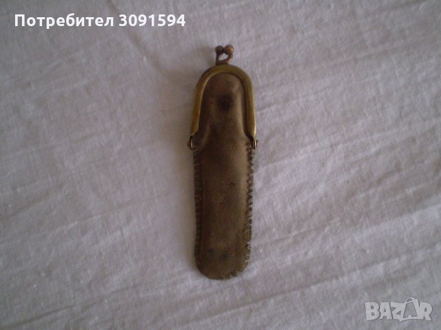 Антикварен предмет пила за нокти в метална кутия и кожен калъф, снимка 3 - Колекции - 33832187