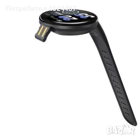 D18 - Интелигентен смарт часовник с измерване на пулс и кръвно. Цвят - черен., снимка 2 - Смарт часовници - 51815940