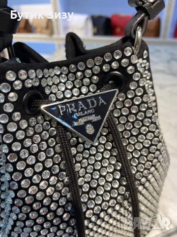 Дамска чанта Prada с камъни, 5 цвята , снимка 7 - Чанти - 40504978