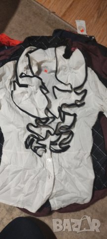 Дамски ризи дълъг ръкав с пайети и перли избор номерация, снимка 1 - Тениски - 42421442