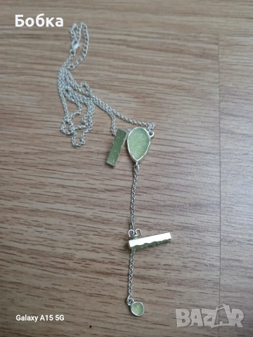 колие и обеци, снимка 2 - Бижутерийни комплекти - 53376884