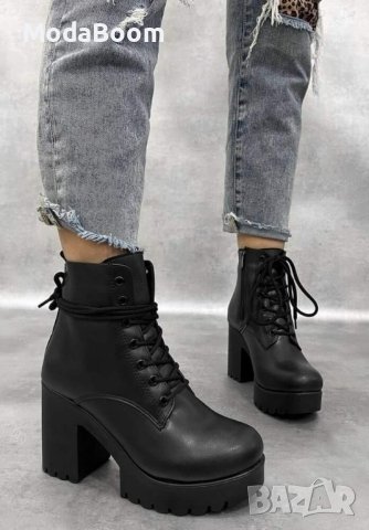 Кожени боти на ток 