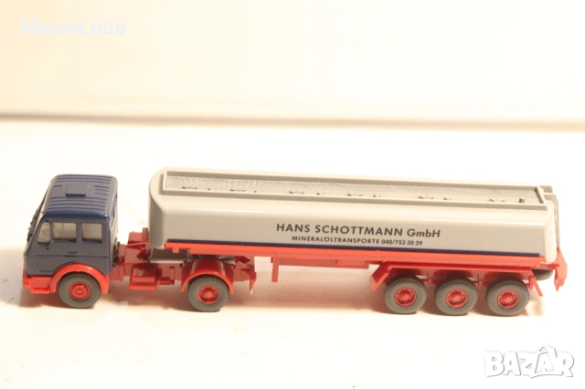 WIKING H0 1/87 MERCEDES ЦИСТЕРНА КАМИОН МОДЕЛ КОЛИЧКА, снимка 2 - Колекции - 54316654