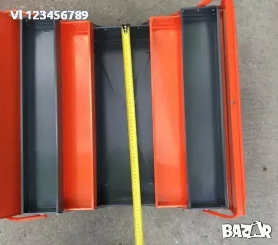 Метална кутия за инструменти с 5 отделения и катинар , снимка 3 - Куфари с инструменти - 53877813