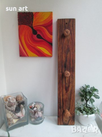 дървена закачалка с тапи от шампанско, снимка 16 - Закачалки - 37340623