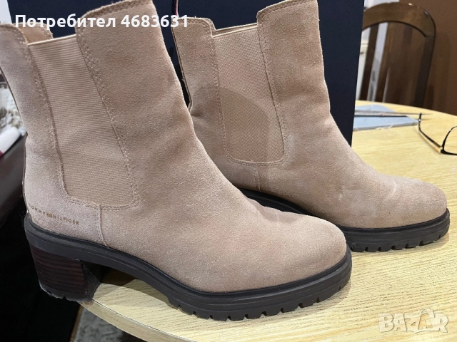 Дамски боти велурTOMMY HILFIGER