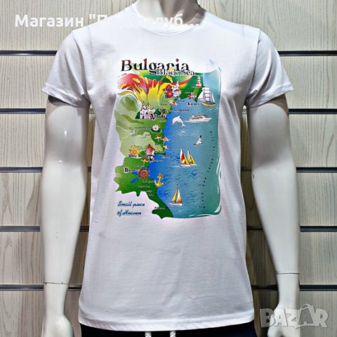 Нова мъжка тениска с трансферен печат Черно море - България, снимка 1 - Тениски - 29889429