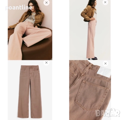 НОВО! H&M широк крачол панталон дънки, снимка 4 - Дънки - 52290312
