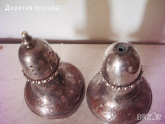 Стари дебело посребрени солници от Англия , снимка 5 - Антикварни и старинни предмети - 31915591