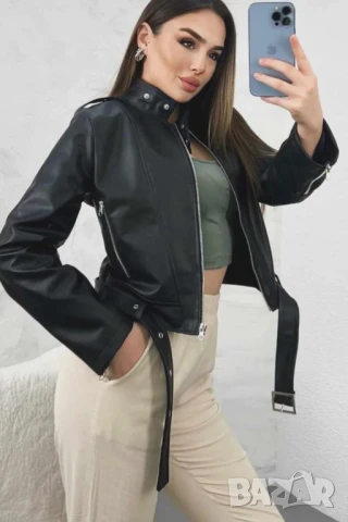 кожено яке, снимка 2 - Якета - 50452365