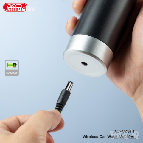 Воден пистолет за измиване CZ013, акумулаторен – 6000 mAH, черен, снимка 6 - Други инструменти - 44687968