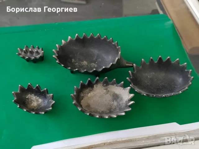 Стар руски комплект пепелници таралеж, снимка 3 - Колекции - 56357458