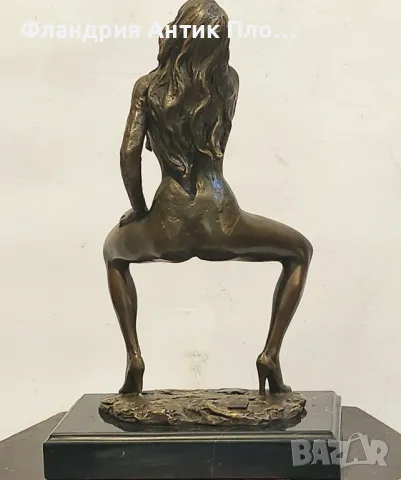 Бронзова скулптура „Експресия“ върху мраморна основа, снимка 5 - Декорация за дома - 49621926