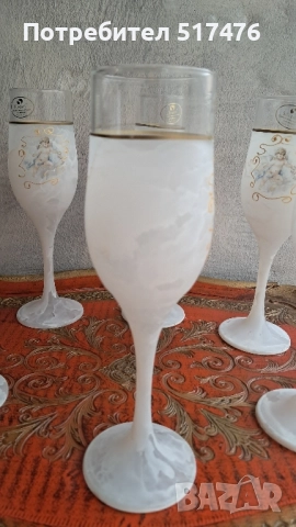 2 комплекта за вино и шампанско Murano , снимка 14 - Други стоки за дома - 51941868