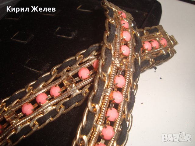 КРАСИВ МЕСИНГОВ ГЕРДАН ОГЪРЛИЦА ВИНТИДЖ СТИЛ 81133, снимка 6 - Колиета, медальони, синджири - 30711703