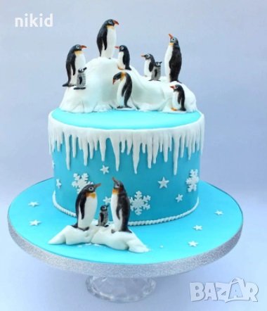Прави пингвини пингвин силиконов молд форма фондан шоколад гипс, снимка 3 - Форми - 30754278