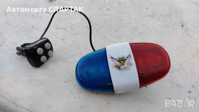 ТОП** Светеща в два цвята полицейска сирена с 2 режима за велосипед колело мотопед скутер триколка
