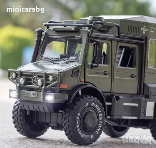 Метални колички: Mercedes-Benz Unimog U5000 Motorhome (Мерцедес-Бенц) , снимка 4 - Колекции - 35542022