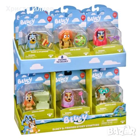 Bluey Блуи комплект фигурка с аксесоари Блуи и ксилофон, снимка 3 - Фигурки - 54278741
